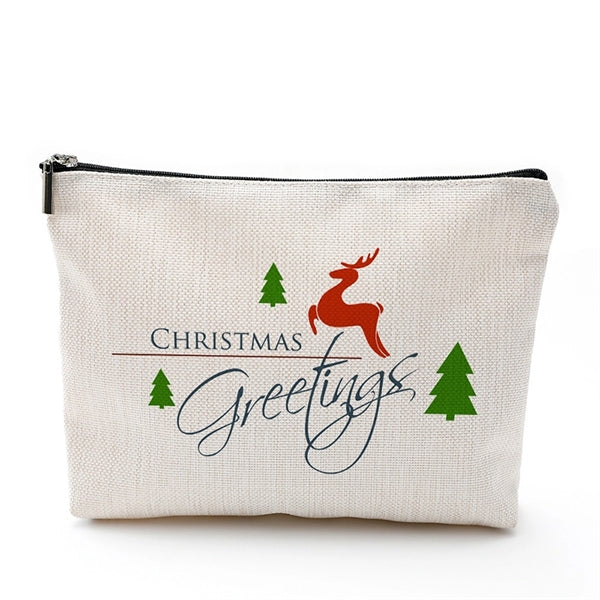 Natural Cotton Canvas Zippered Pencil Case