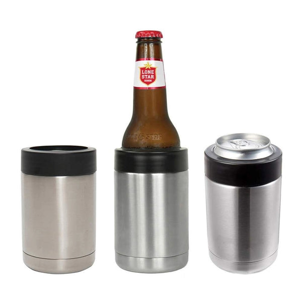 12oz Vacuum Insulated Beer Can and Bottle Cooler Holder