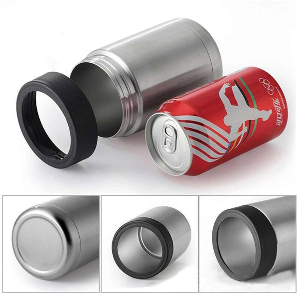 12oz Vacuum Insulated Beer Can and Bottle Cooler Holder