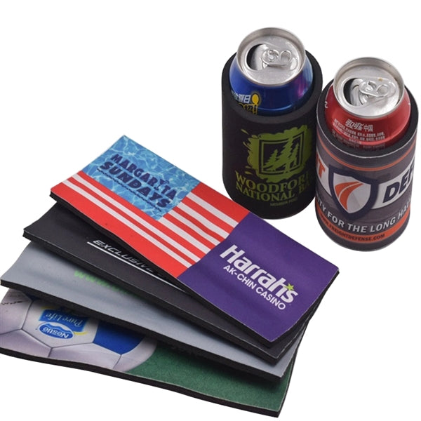 Full Color Sublimation Neoprene Slap Wrap Can Cooler