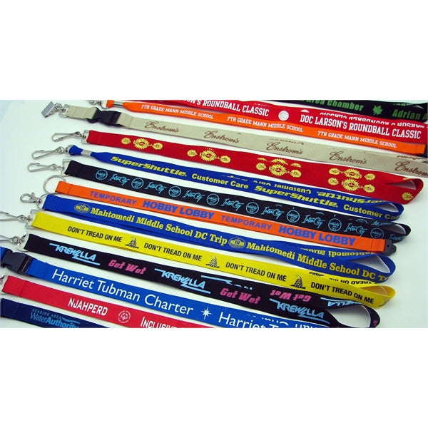 7/8 inch custom printed polyester lanyards