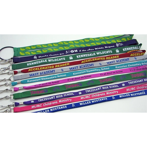 7/8 inch custom printed polyester lanyards