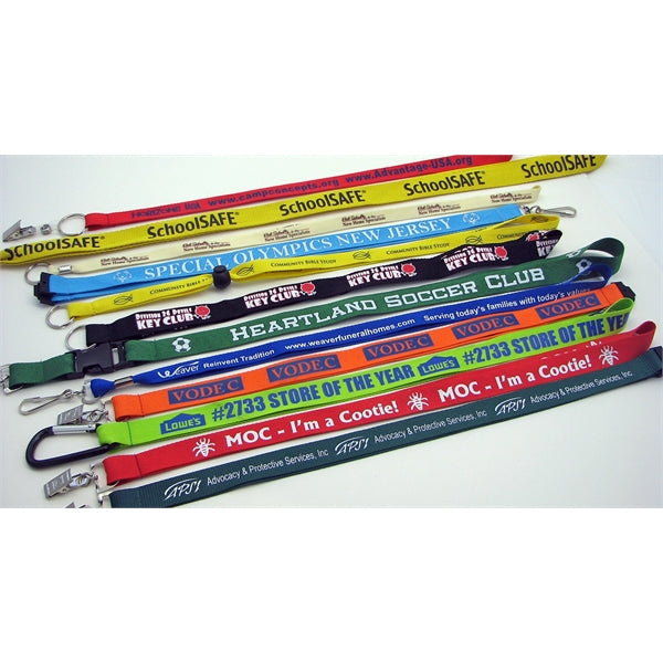 7/8 inch custom printed polyester lanyards