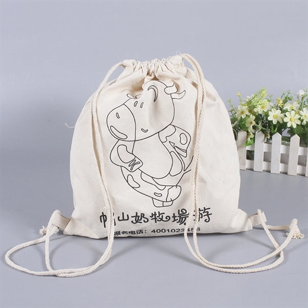 Canvas Drawstring Backpack Bag