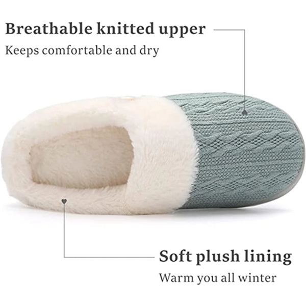 Warm Comfy Memory Foam House Slippers
