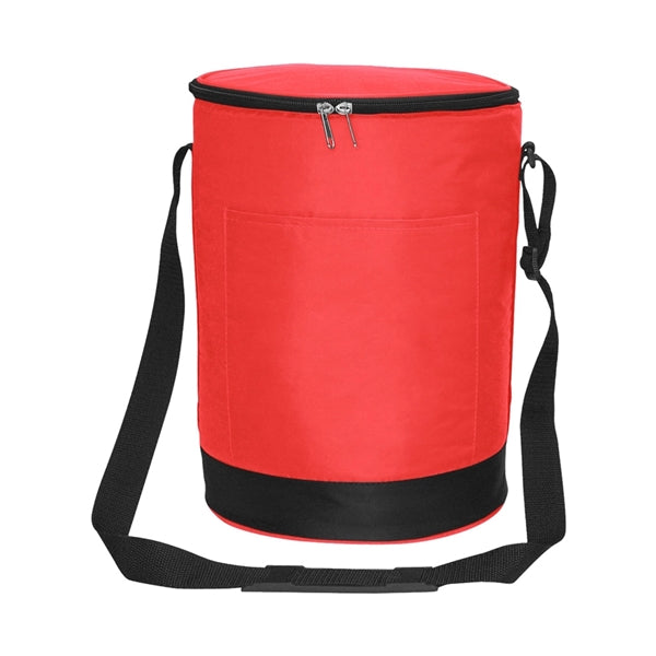 70D Nylon Leakproof Insulated Round Zipper Lock Cooler Bag