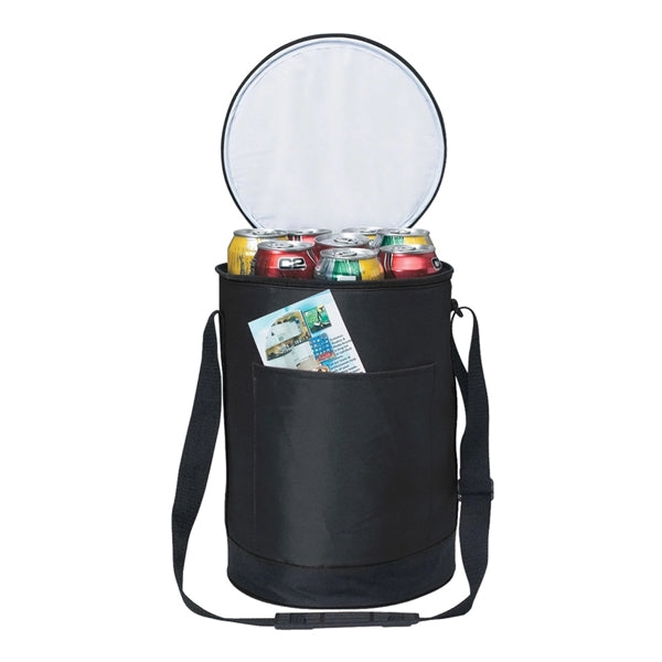 70D Nylon Leakproof Insulated Round Zipper Lock Cooler Bag