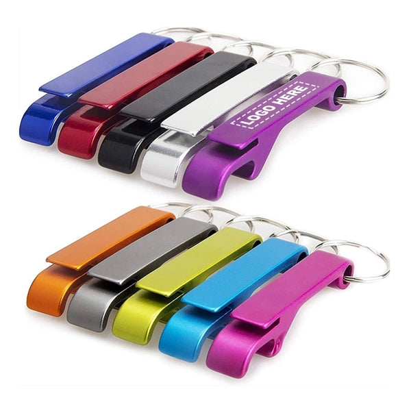 Engraved Aluminum Bottle/Can Opener w/ Key Ring
