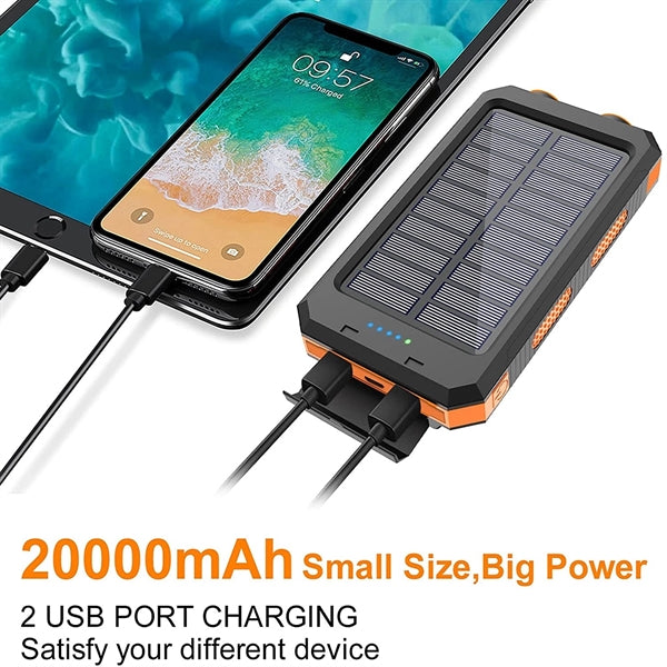 20000mAh Portable Solar Power Bank
