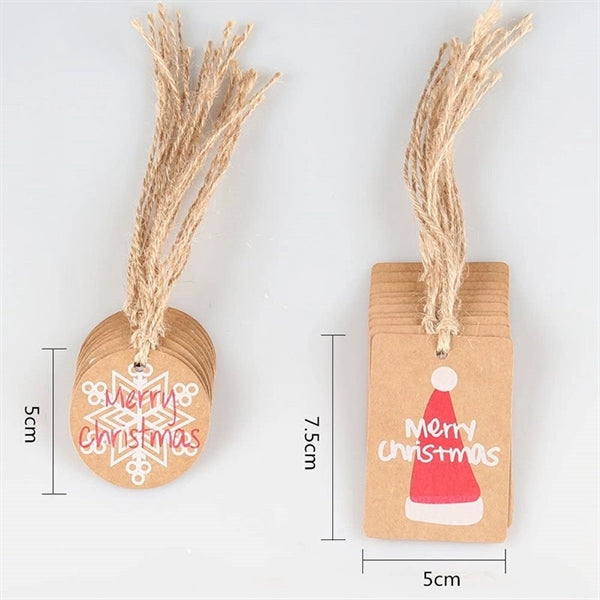 Christmas Kraft Paper Gift Tags DIY Label String