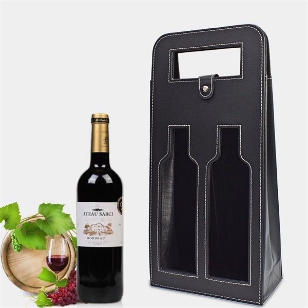 PU Leather Wine Bag