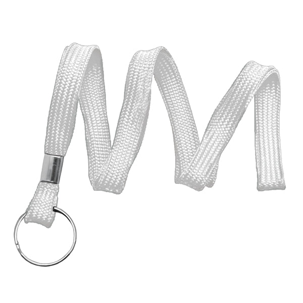 3/8" Blank Non-Breakaway Polyester Lanyard with Split Ring