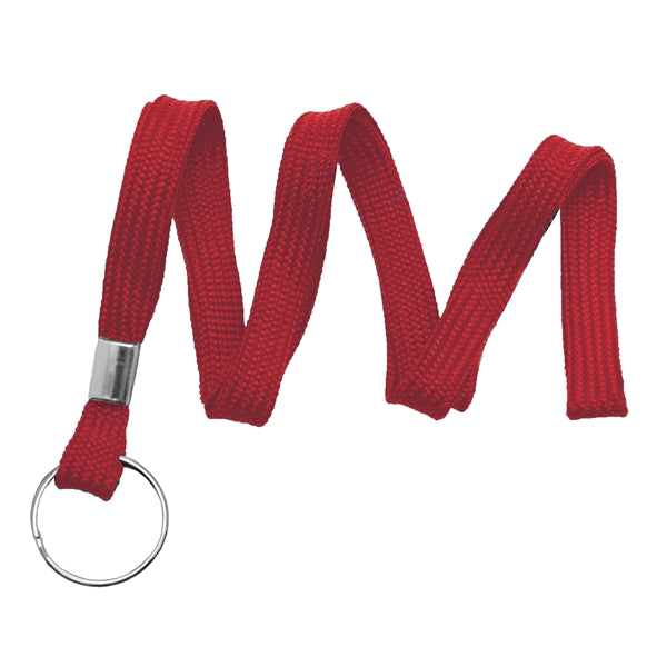 3/8" Blank Non-Breakaway Polyester Lanyard with Split Ring