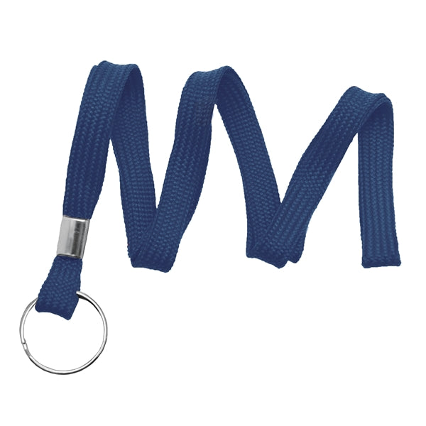 3/8" Blank Non-Breakaway Polyester Lanyard with Split Ring