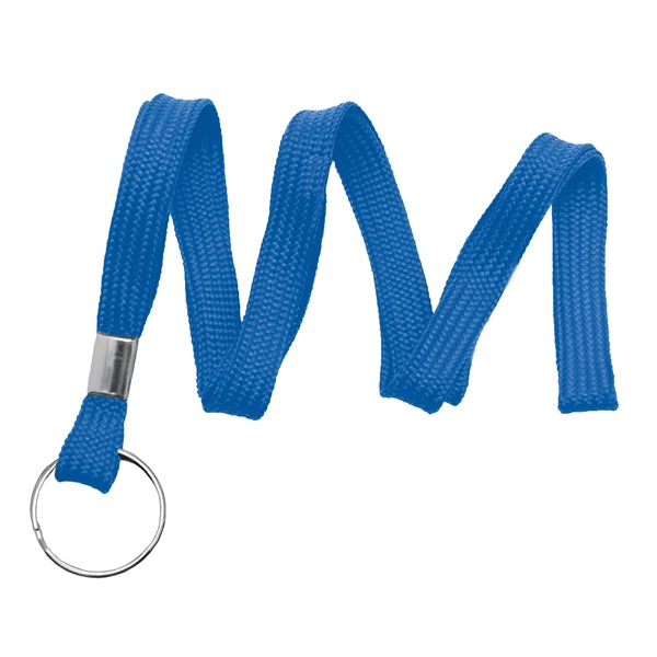 3/8" Blank Non-Breakaway Polyester Lanyard with Split Ring