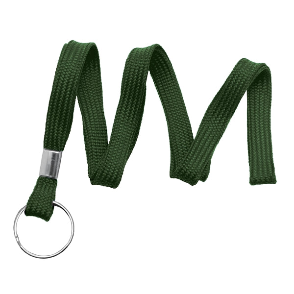 3/8" Blank Non-Breakaway Polyester Lanyard with Split Ring