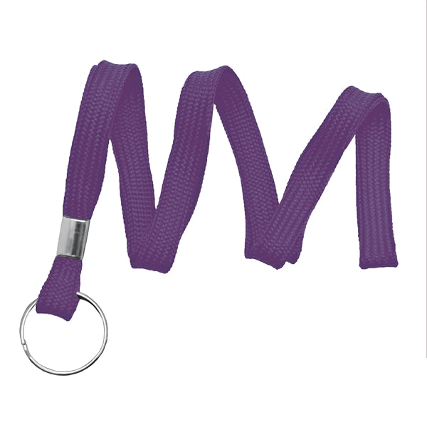 3/8" Blank Non-Breakaway Polyester Lanyard with Split Ring