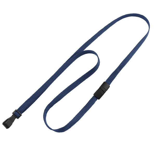 3/8" Blank Woven Breakaway Lanyards with Wide Plastic Hook