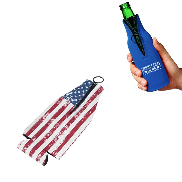 Neoprene 12Oz Zipper Bottle Insulator