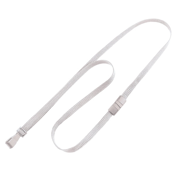 3/8" Blank Woven Breakaway Lanyards with Wide Plastic Hook