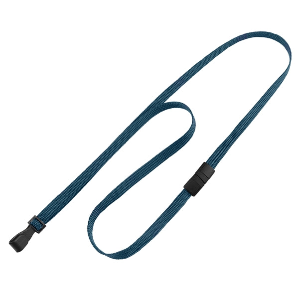 3/8" Blank Woven Breakaway Lanyards with Wide Plastic Hook