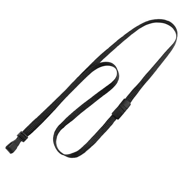 3/8" Blank Woven Breakaway Lanyards with Wide Plastic Hook