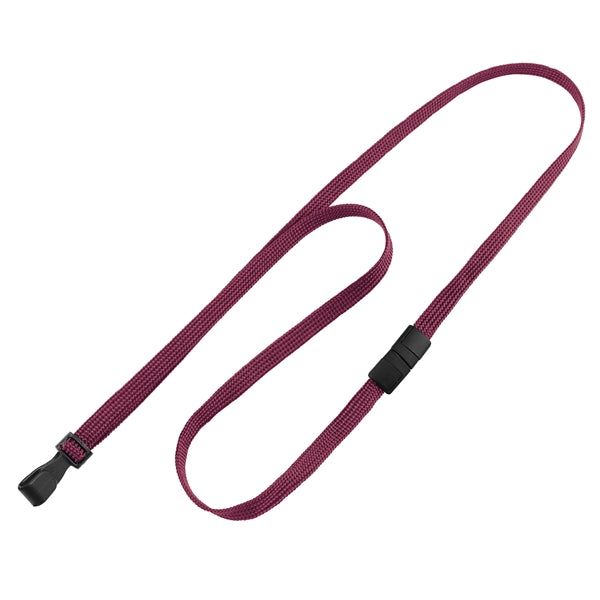3/8" Blank Woven Breakaway Lanyards with Wide Plastic Hook