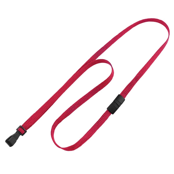 3/8" Blank Woven Breakaway Lanyards with Wide Plastic Hook