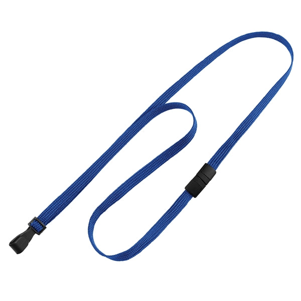3/8" Blank Woven Breakaway Lanyards with Wide Plastic Hook
