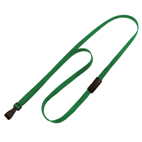3/8" Blank Woven Breakaway Lanyards with Wide Plastic Hook