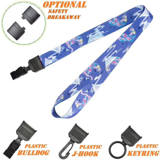 Full Bleed Sublimation Lanyards with Plastic Attachments