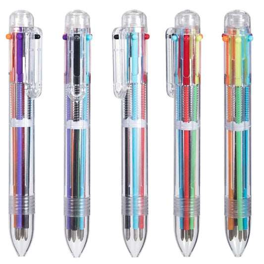 Multicolor 6-in-1 Ballpoint Pens Highlighter