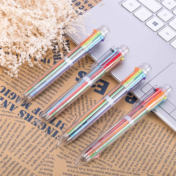 Multicolor 6-in-1 Ballpoint Pens Highlighter