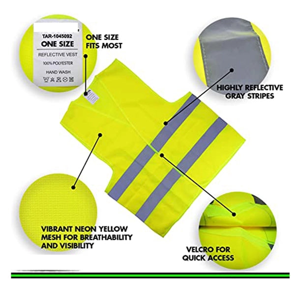 Safety Reflective Vest Ultra High Visibility Bright Neon