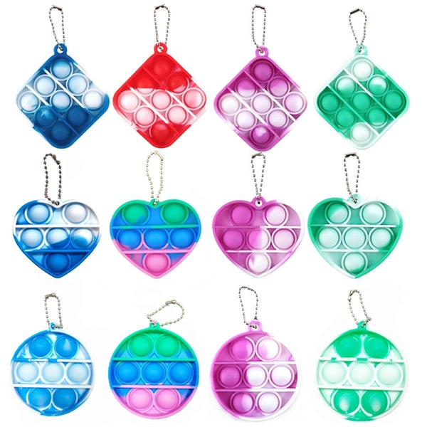 Silicone Fidget Bubble Toy Keychain