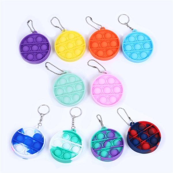 Silicone Fidget Bubble Toy Keychain