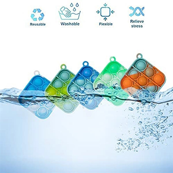 Silicone Fidget Bubble Toy Keychain