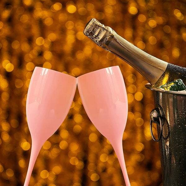 6 oz PS Plastic Champagne Flutes with Stem