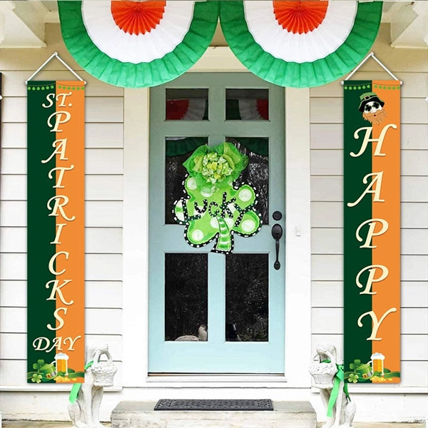Happy St Patricks Day and Lucky Banner Decor for Home