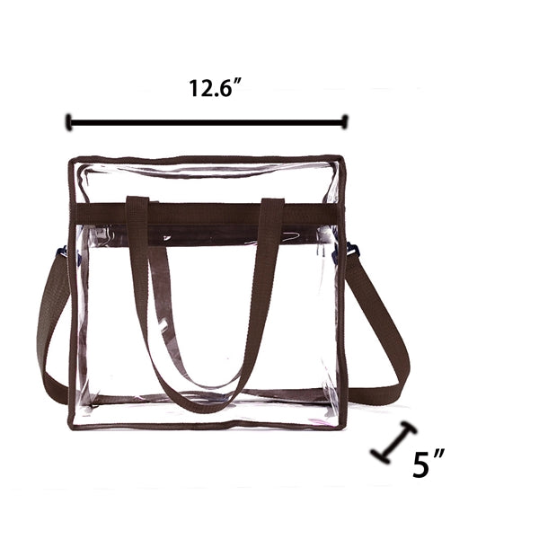 Clear Tote Bag Adjustable Strap Stadium Approved