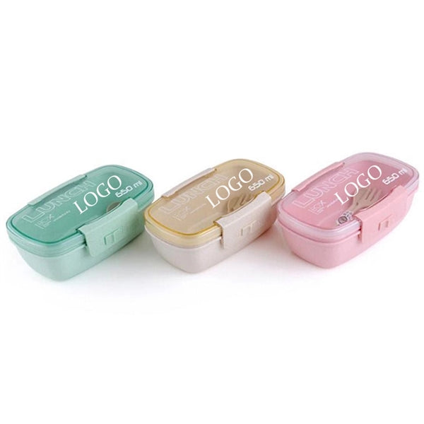 650ml Wheat Straw Lunch Box Bento