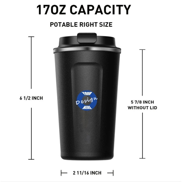 Insulated Stainless Vacuum Coffee Travel Mug 16 oz