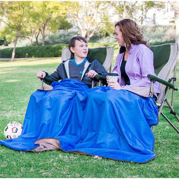 Soft Plush Fleece/Nylon Stadium Rainproof Picnic Blanket