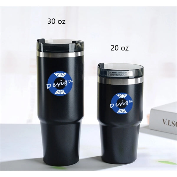 Stainless Steeldouble-walled vacuum insulation mug.