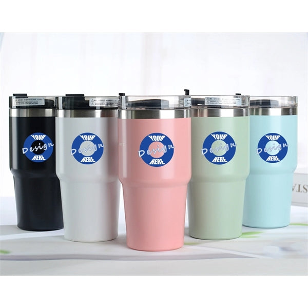 Stainless Steeldouble-walled vacuum insulation mug.