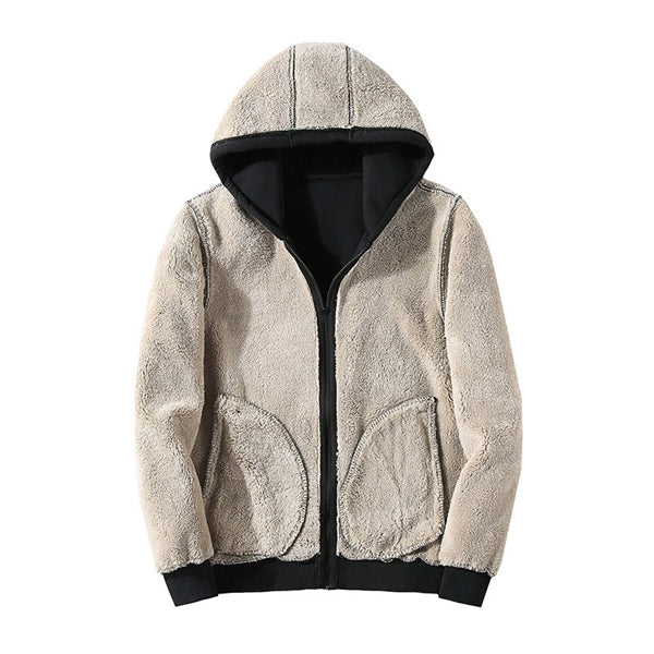 Sherpa Lined Full Zip Up Hoodie