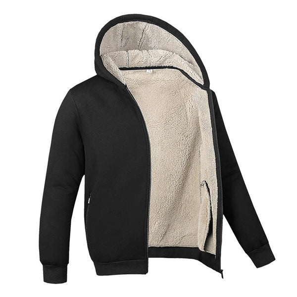 Sherpa Lined Full Zip Up Hoodie