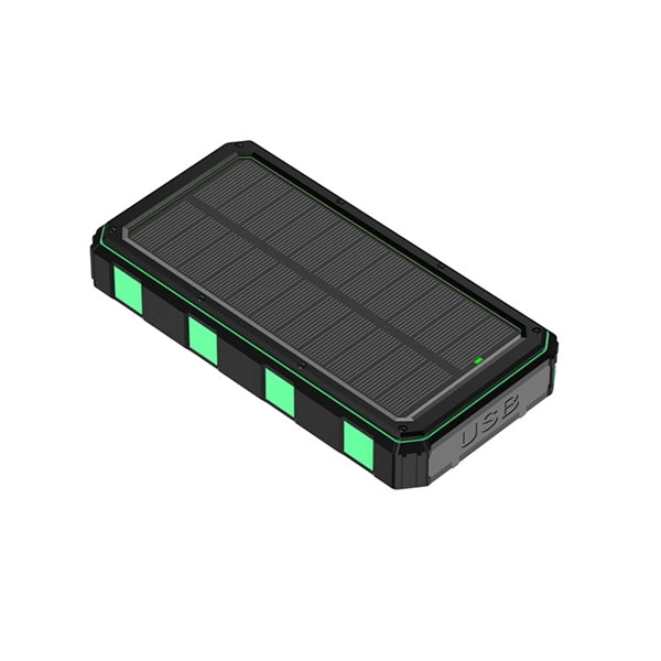 Waterproof Solar Power Pack w/Flashlight for Outdoor Camping