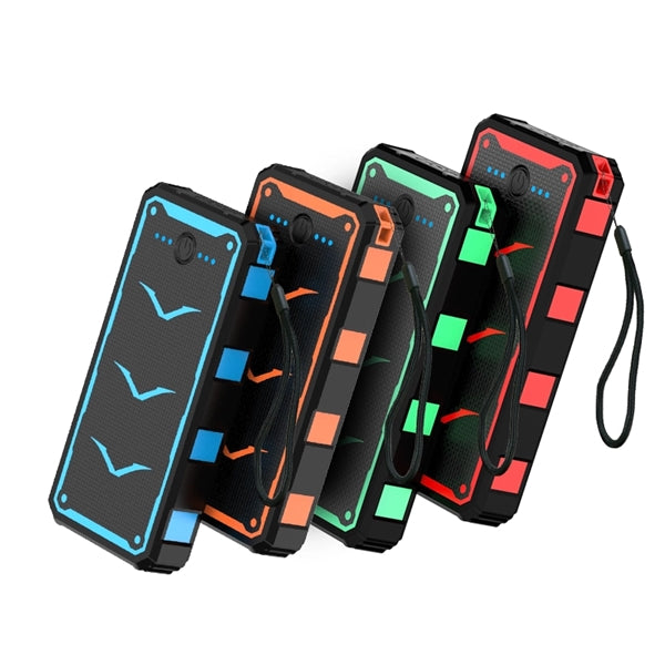 Waterproof Solar Power Pack w/Flashlight for Outdoor Camping