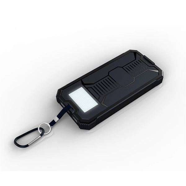 Stylish Solar 10000 mAh Power Bank with Carabiner